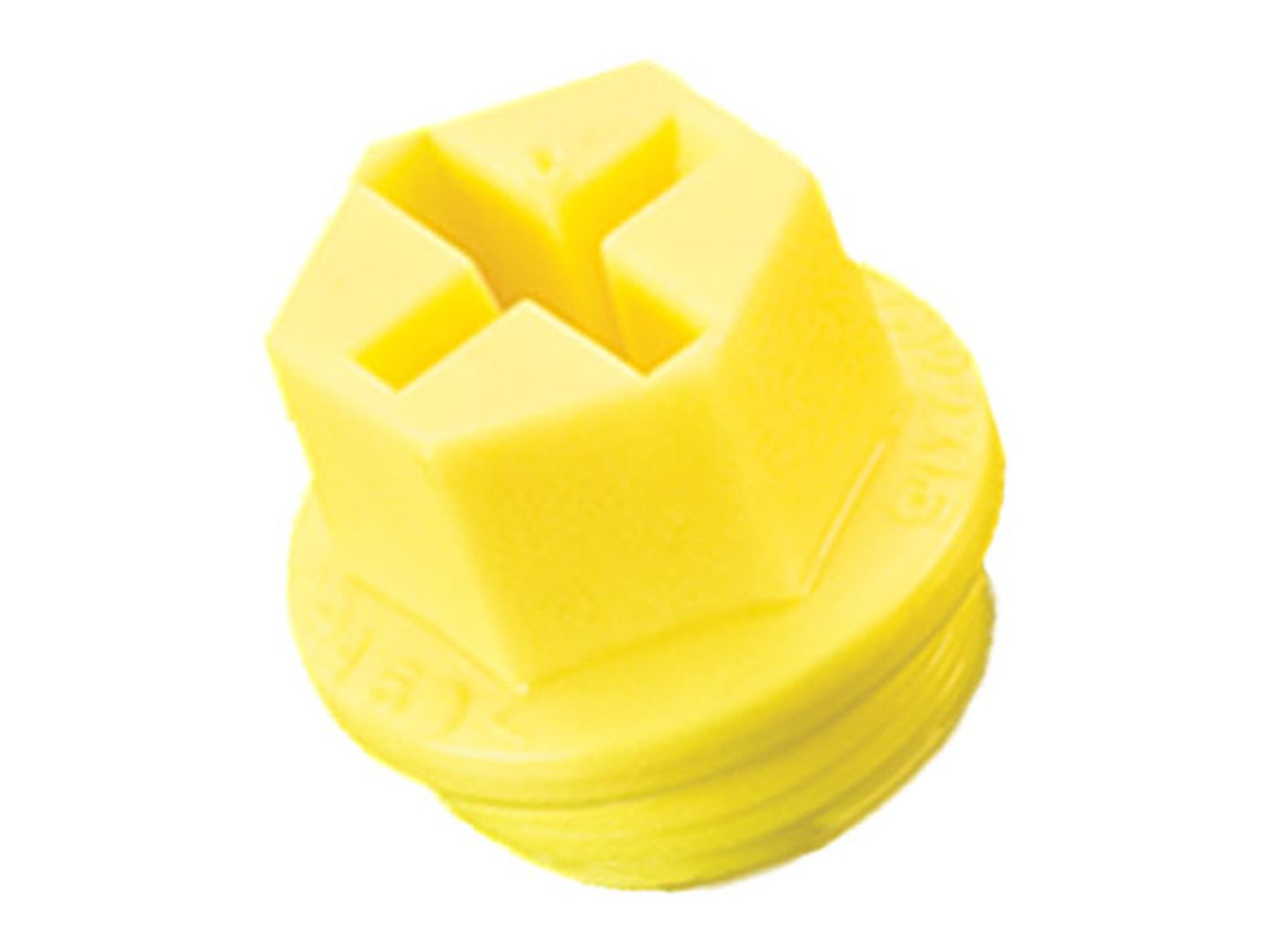 5pcs M24x1.5 Hold Plugs Plastic Male Thread Hex Socket Sealing End Cap,  Yellow